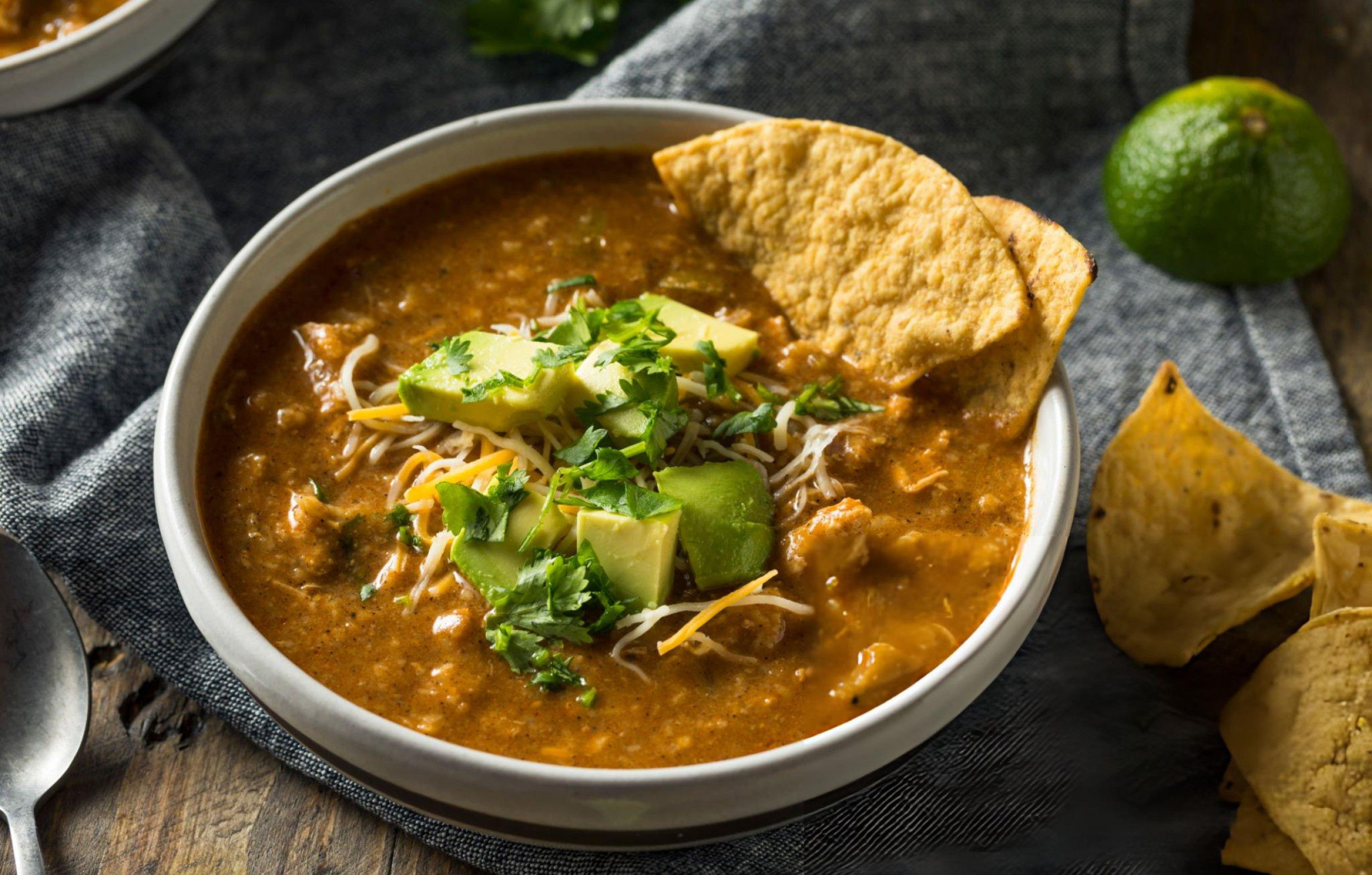 Crockpot Chicken Enchilada Soup Tortilla Recipe