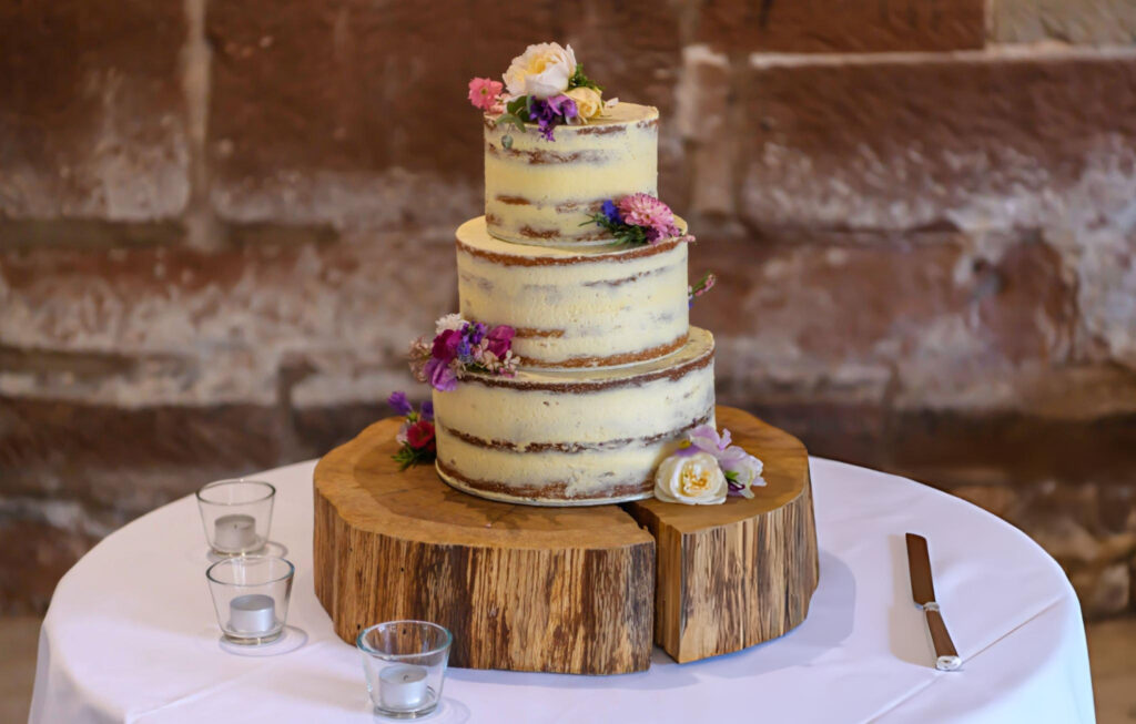 Floral Naked Vanilla Cake